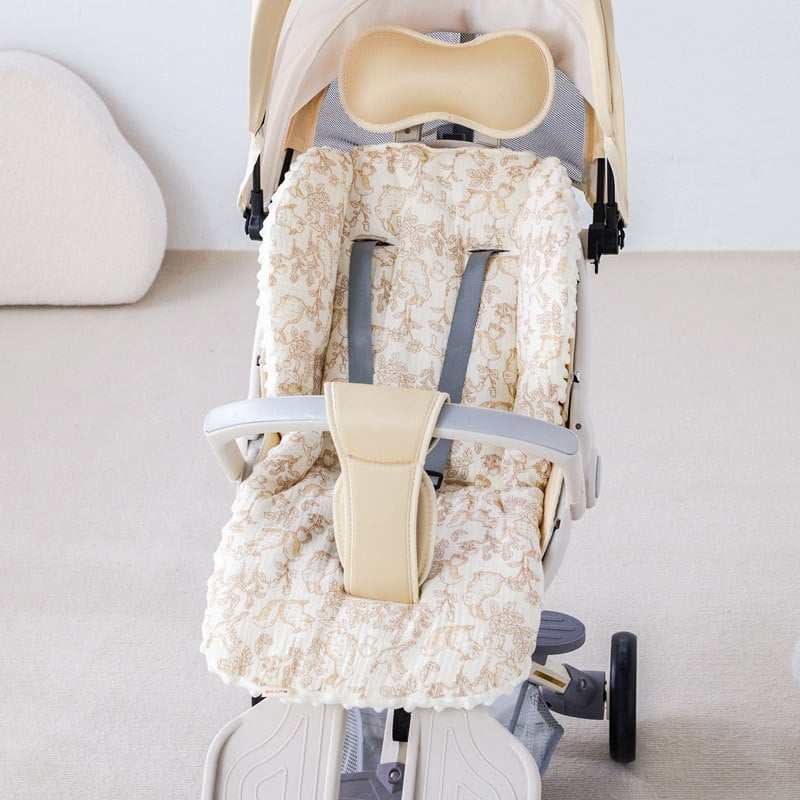 Мат за детска количка – памучен седалков възглавник с карикатурен дизайн, за всички сезони, подходящ за деца 1–3 години