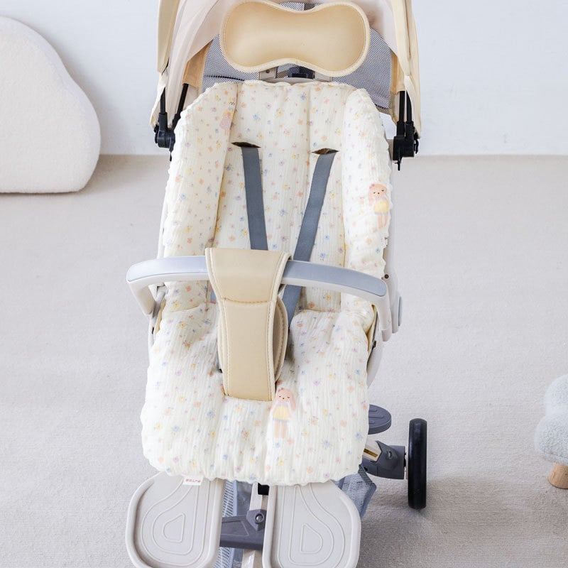 Мат за детска количка – памучен седалков възглавник с карикатурен дизайн, за всички сезони, подходящ за деца 1–3 години