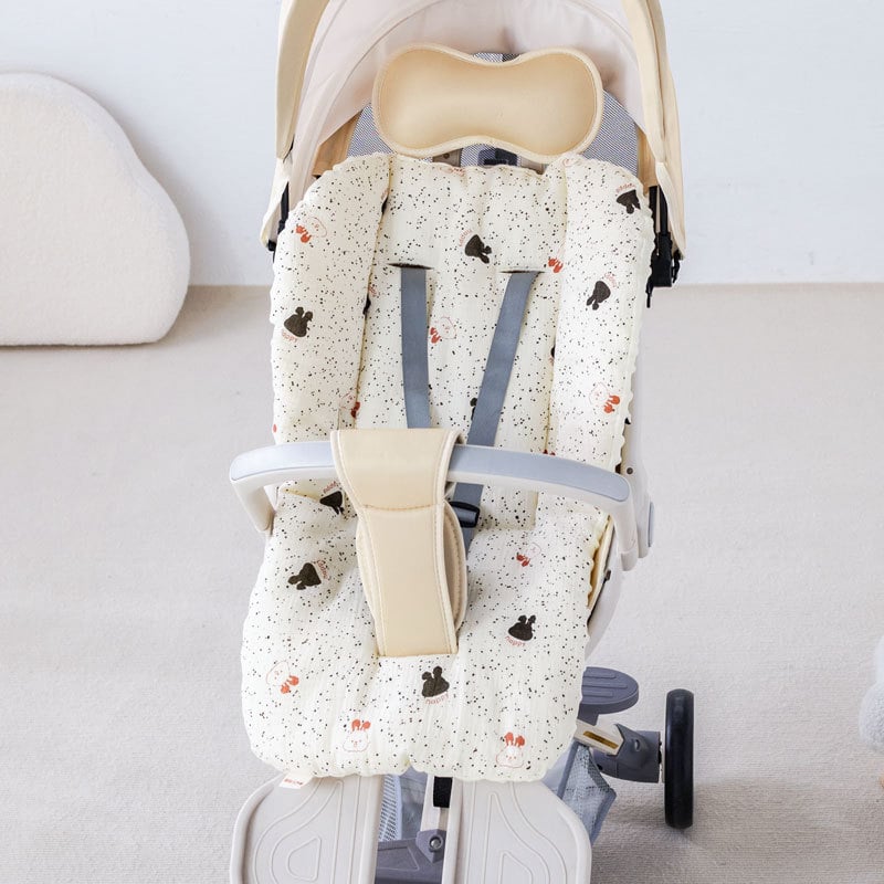 Мат за детска количка – памучен седалков възглавник с карикатурен дизайн, за всички сезони, подходящ за деца 1–3 години