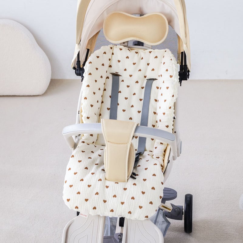 Мат за детска количка – памучен седалков възглавник с карикатурен дизайн, за всички сезони, подходящ за деца 1–3 години