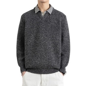 Muški pleteni džemper s kapuljom, slobodan kroj, dugi rukavi, akrilna smjesa, zimska odjeća