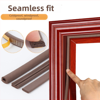 Уплътнител за рамка на врата – безшумна лента за фуги, лепяща лента за врати и прозорци, Milky, 1 бр., Баркод: 001, Частна марка: Да, Внос: Не