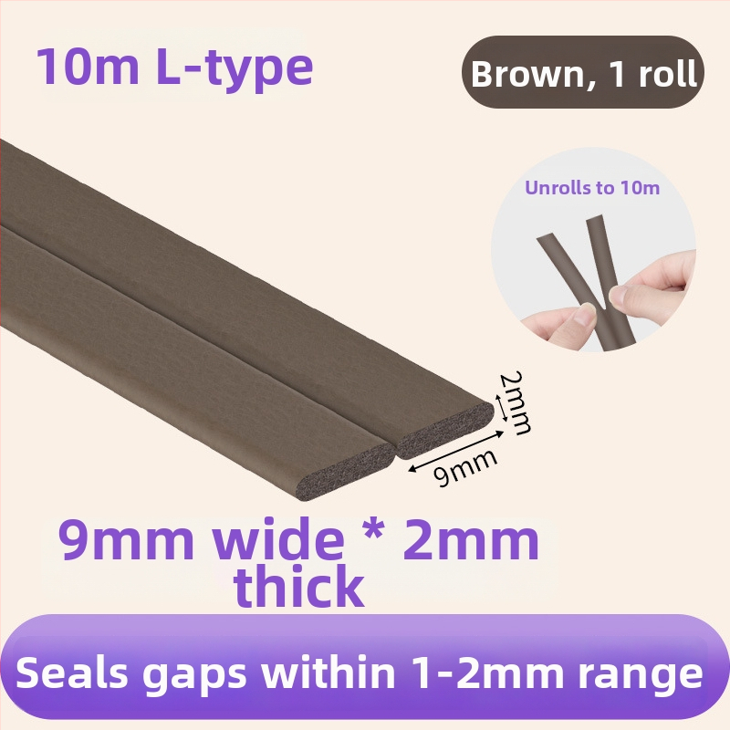 Уплътнител за рамка на врата – безшумна лента за фуги, лепяща лента за врати и прозорци, Milky, 1 бр., Баркод: 001, Частна марка: Да, Внос: Не