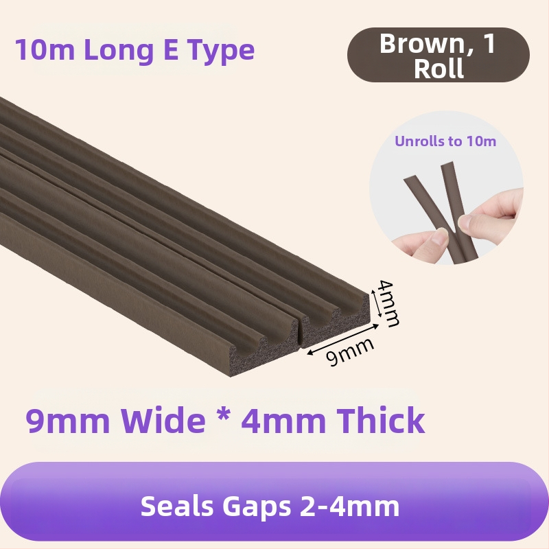 Уплътнител за рамка на врата – безшумна лента за фуги, лепяща лента за врати и прозорци, Milky, 1 бр., Баркод: 001, Частна марка: Да, Внос: Не