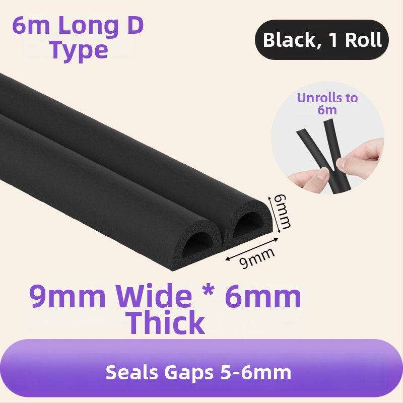 Уплътнител за рамка на врата – безшумна лента за фуги, лепяща лента за врати и прозорци, Milky, 1 бр., Баркод: 001, Частна марка: Да, Внос: Не