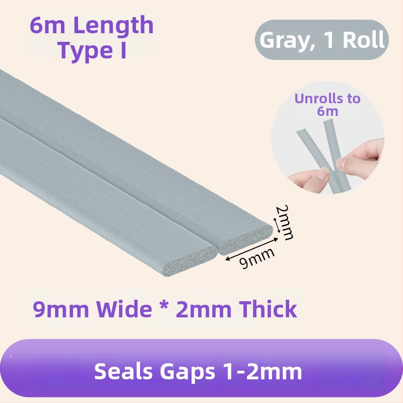 Уплътнител за рамка на врата – безшумна лента за фуги, лепяща лента за врати и прозорци, Milky, 1 бр., Баркод: 001, Частна марка: Да, Внос: Не