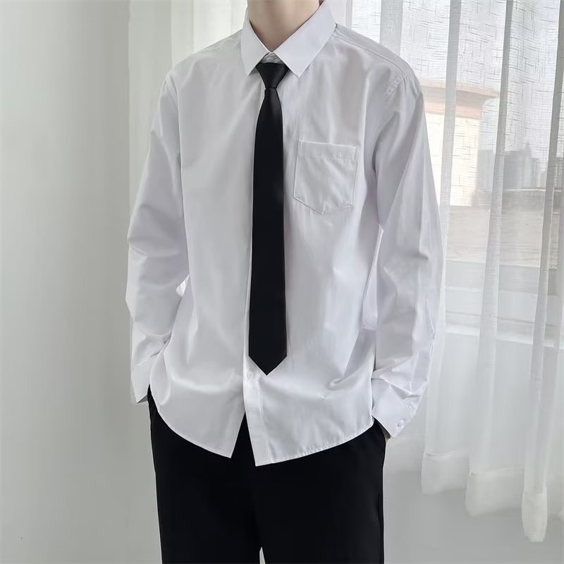 Muška košulja, japanski retro stil, ležerni kroj, dugi rukav, ovratnik s reverom