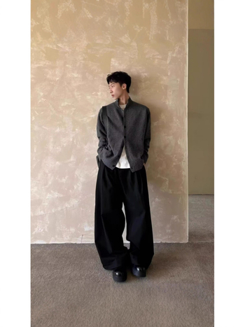 Muški pleteni kardigan – američki retro stil, V-izrez, širok kroj, chenille pletenina