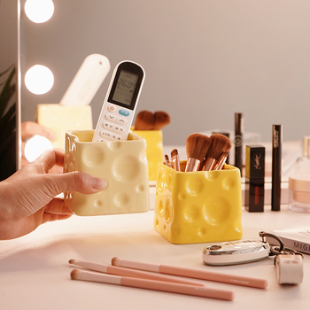 Керамична настолна кутия за съхранение, без капак, обем 18 л, модерен минималистичен стил, подходяща за дневна, спалня и кабинет