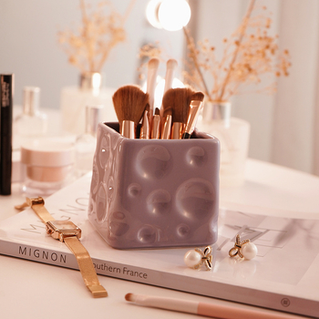 Керамична настолна кутия за съхранение, без капак, обем 18 л, модерен минималистичен стил, подходяща за дневна, спалня и кабинет