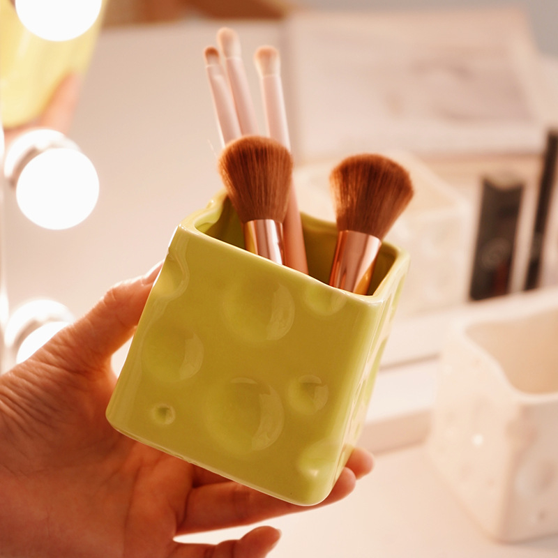 Керамична настолна кутия за съхранение, без капак, обем 18 л, модерен минималистичен стил, подходяща за дневна, спалня и кабинет