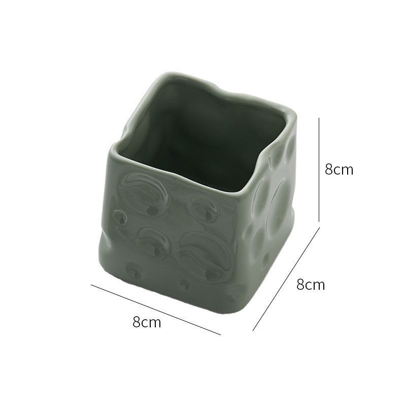 Керамична настолна кутия за съхранение, без капак, обем 18 л, модерен минималистичен стил, подходяща за дневна, спалня и кабинет