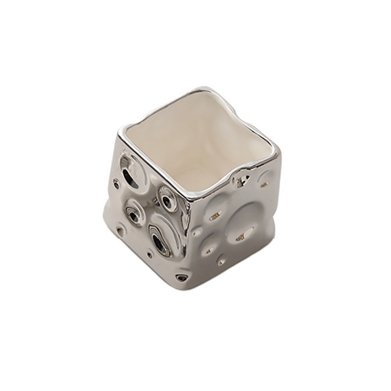 Керамична настолна кутия за съхранение, без капак, обем 18 л, модерен минималистичен стил, подходяща за дневна, спалня и кабинет