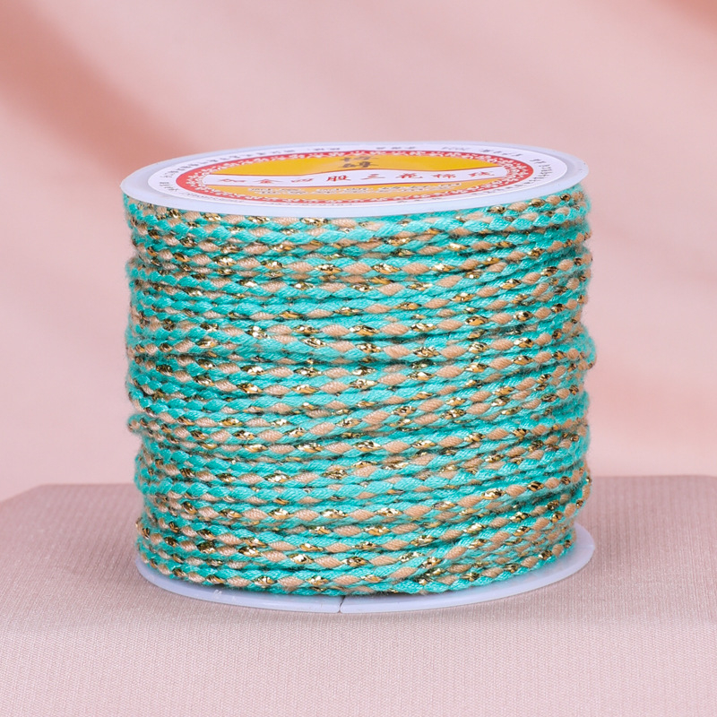 Жична тел за бижута — ръчно преплетена връв, народен стил, благородна шарка (Тип: Жична тел; Материал: Връв; Обработка: ръчно преплетена; Стил: народен; Шарка: благородна)