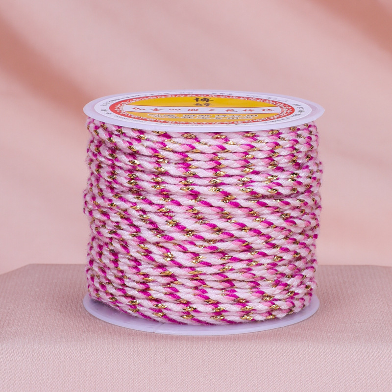 Жична тел за бижута — ръчно преплетена връв, народен стил, благородна шарка (Тип: Жична тел; Материал: Връв; Обработка: ръчно преплетена; Стил: народен; Шарка: благородна)