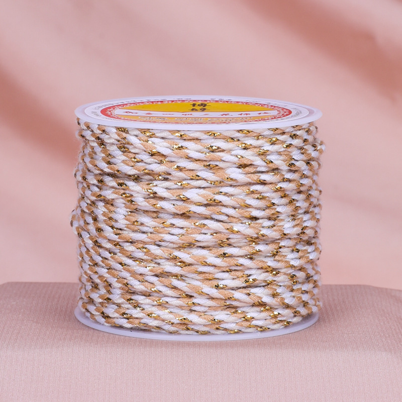 Жична тел за бижута — ръчно преплетена връв, народен стил, благородна шарка (Тип: Жична тел; Материал: Връв; Обработка: ръчно преплетена; Стил: народен; Шарка: благородна)