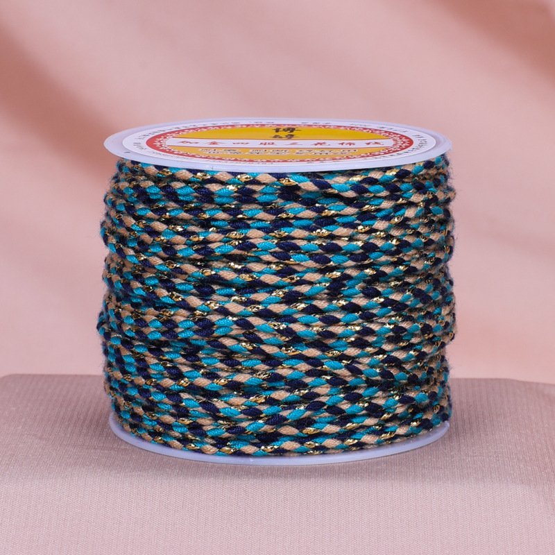 Жична тел за бижута — ръчно преплетена връв, народен стил, благородна шарка (Тип: Жична тел; Материал: Връв; Обработка: ръчно преплетена; Стил: народен; Шарка: благородна)