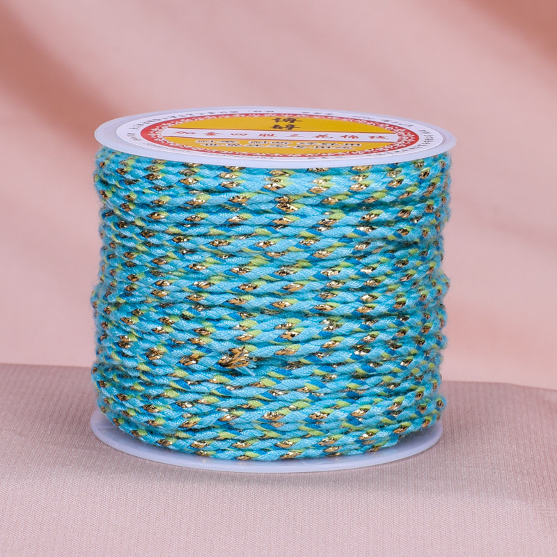 Жична тел за бижута — ръчно преплетена връв, народен стил, благородна шарка (Тип: Жична тел; Материал: Връв; Обработка: ръчно преплетена; Стил: народен; Шарка: благородна)