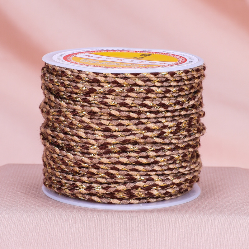 Жична тел за бижута — ръчно преплетена връв, народен стил, благородна шарка (Тип: Жична тел; Материал: Връв; Обработка: ръчно преплетена; Стил: народен; Шарка: благородна)