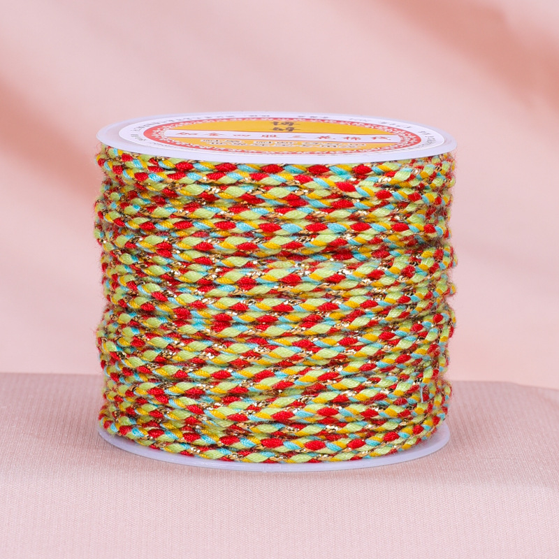 Жична тел за бижута — ръчно преплетена връв, народен стил, благородна шарка (Тип: Жична тел; Материал: Връв; Обработка: ръчно преплетена; Стил: народен; Шарка: благородна)