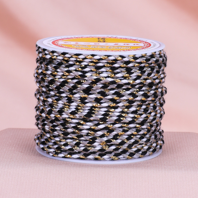 Жична тел за бижута — ръчно преплетена връв, народен стил, благородна шарка (Тип: Жична тел; Материал: Връв; Обработка: ръчно преплетена; Стил: народен; Шарка: благородна)