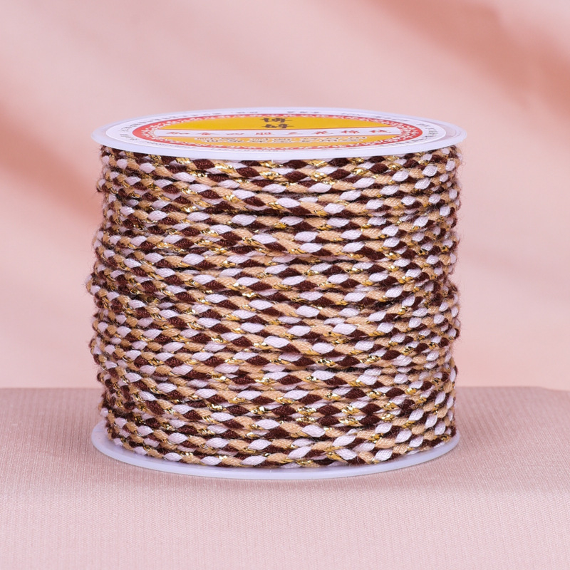 Жична тел за бижута — ръчно преплетена връв, народен стил, благородна шарка (Тип: Жична тел; Материал: Връв; Обработка: ръчно преплетена; Стил: народен; Шарка: благородна)