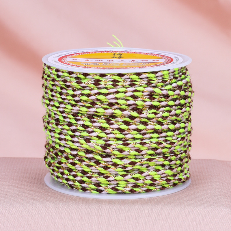 Жична тел за бижута — ръчно преплетена връв, народен стил, благородна шарка (Тип: Жична тел; Материал: Връв; Обработка: ръчно преплетена; Стил: народен; Шарка: благородна)