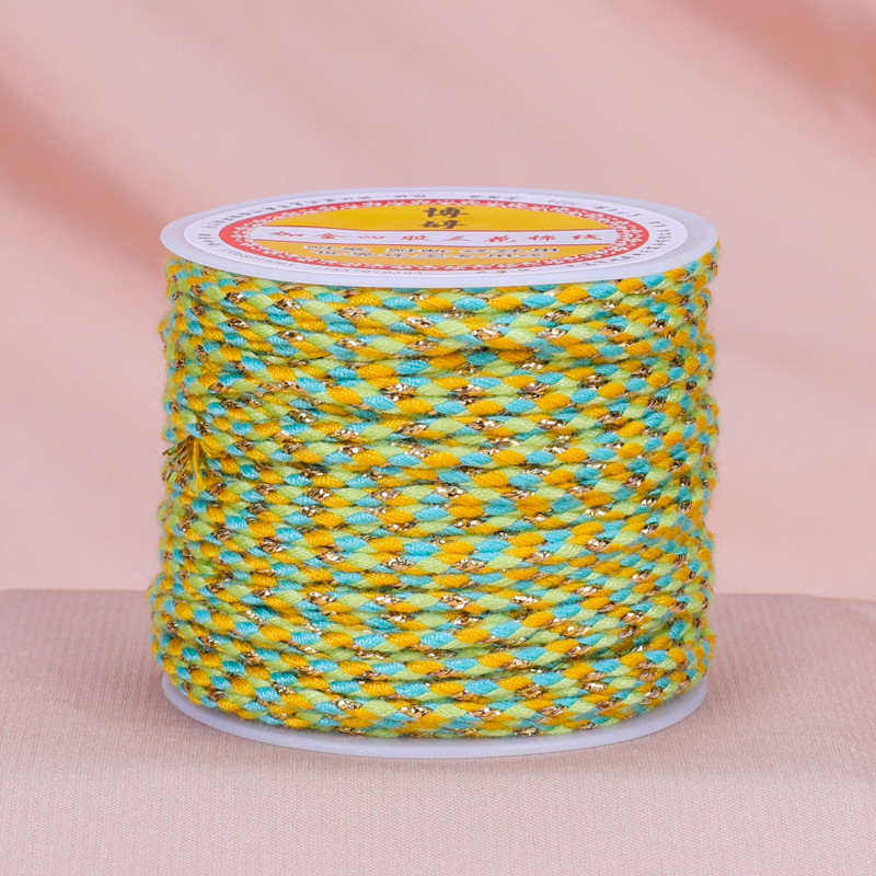 Жична тел за бижута — ръчно преплетена връв, народен стил, благородна шарка (Тип: Жична тел; Материал: Връв; Обработка: ръчно преплетена; Стил: народен; Шарка: благородна)