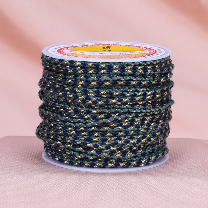 Жична тел за бижута — ръчно преплетена връв, народен стил, благородна шарка (Тип: Жична тел; Материал: Връв; Обработка: ръчно преплетена; Стил: народен; Шарка: благородна)