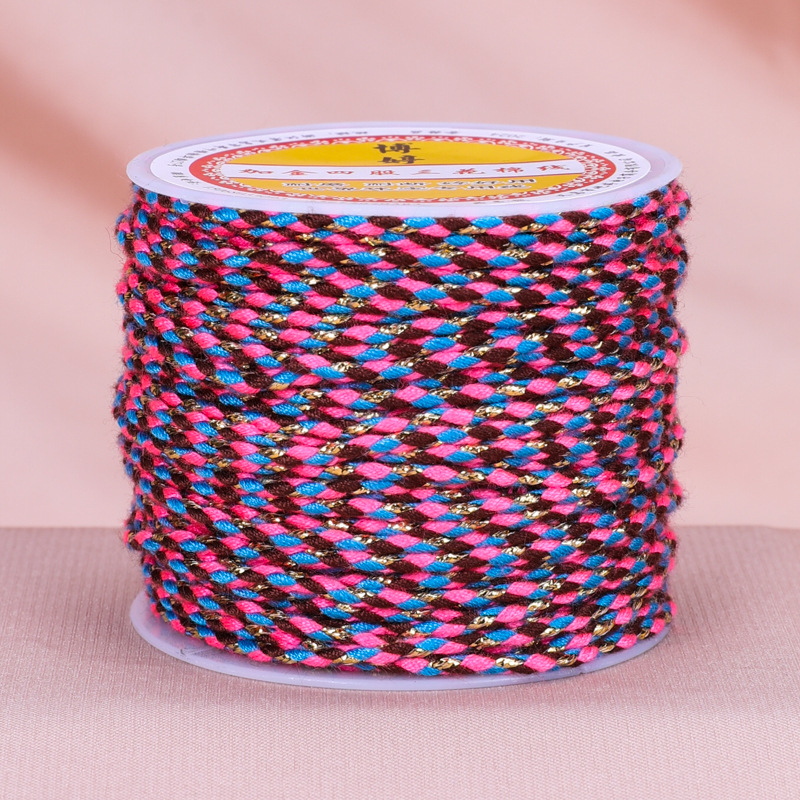 Жична тел за бижута — ръчно преплетена връв, народен стил, благородна шарка (Тип: Жична тел; Материал: Връв; Обработка: ръчно преплетена; Стил: народен; Шарка: благородна)