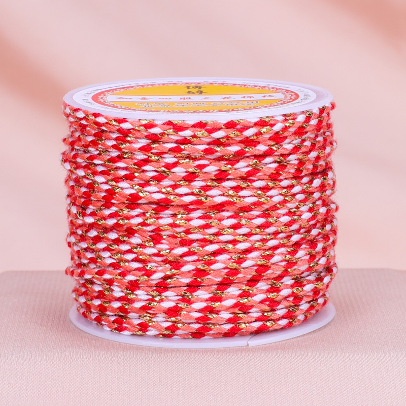 Жична тел за бижута — ръчно преплетена връв, народен стил, благородна шарка (Тип: Жична тел; Материал: Връв; Обработка: ръчно преплетена; Стил: народен; Шарка: благородна)