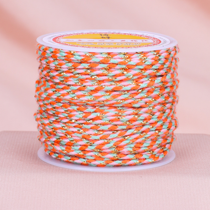 Жична тел за бижута — ръчно преплетена връв, народен стил, благородна шарка (Тип: Жична тел; Материал: Връв; Обработка: ръчно преплетена; Стил: народен; Шарка: благородна)