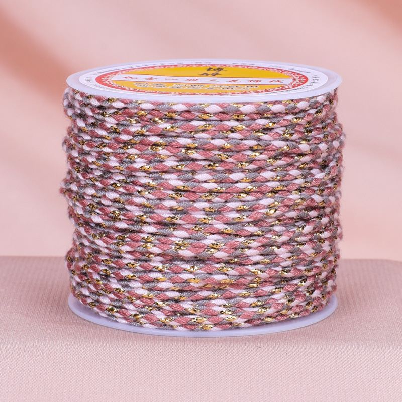 Жична тел за бижута — ръчно преплетена връв, народен стил, благородна шарка (Тип: Жична тел; Материал: Връв; Обработка: ръчно преплетена; Стил: народен; Шарка: благородна)