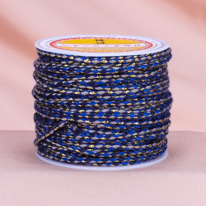 Жична тел за бижута — ръчно преплетена връв, народен стил, благородна шарка (Тип: Жична тел; Материал: Връв; Обработка: ръчно преплетена; Стил: народен; Шарка: благородна)