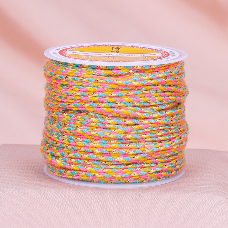 Жична тел за бижута — ръчно преплетена връв, народен стил, благородна шарка (Тип: Жична тел; Материал: Връв; Обработка: ръчно преплетена; Стил: народен; Шарка: благородна)