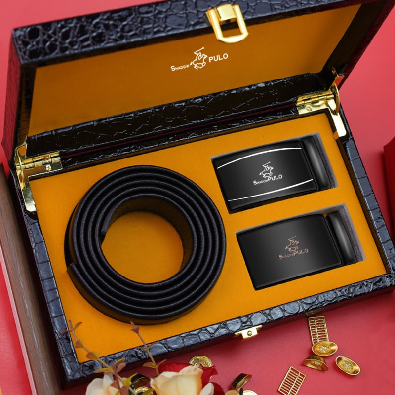 Paul Light Luxury ανδρική ζώνη με μοτίβο κροκοδειλου και αυτόματο κούμπωμα – κούμπωμα από κράμα, χειροποίητη, εθνο-εξωτικό στυλ