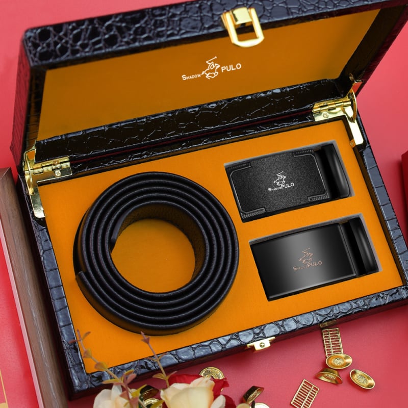 Paul Light Luxury ανδρική ζώνη με μοτίβο κροκοδειλου και αυτόματο κούμπωμα – κούμπωμα από κράμα, χειροποίητη, εθνο-εξωτικό στυλ