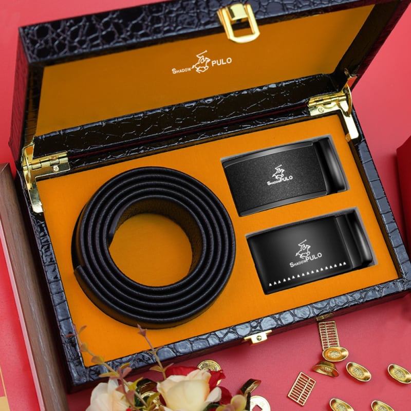 Paul Light Luxury ανδρική ζώνη με μοτίβο κροκοδειλου και αυτόματο κούμπωμα – κούμπωμα από κράμα, χειροποίητη, εθνο-εξωτικό στυλ