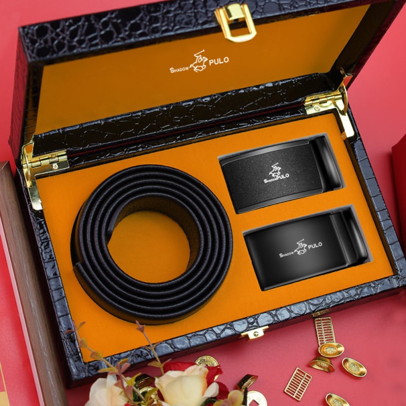 Paul Light Luxury ανδρική ζώνη με μοτίβο κροκοδειλου και αυτόματο κούμπωμα – κούμπωμα από κράμα, χειροποίητη, εθνο-εξωτικό στυλ