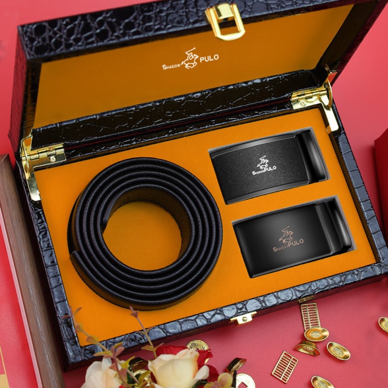 Paul Light Luxury ανδρική ζώνη με μοτίβο κροκοδειλου και αυτόματο κούμπωμα – κούμπωμα από κράμα, χειροποίητη, εθνο-εξωτικό στυλ