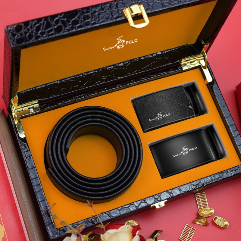 Paul Light Luxury ανδρική ζώνη με μοτίβο κροκοδειλου και αυτόματο κούμπωμα – κούμπωμα από κράμα, χειροποίητη, εθνο-εξωτικό στυλ