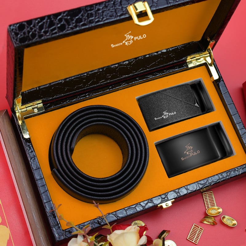 Paul Light Luxury ανδρική ζώνη με μοτίβο κροκοδειλου και αυτόματο κούμπωμα – κούμπωμα από κράμα, χειροποίητη, εθνο-εξωτικό στυλ