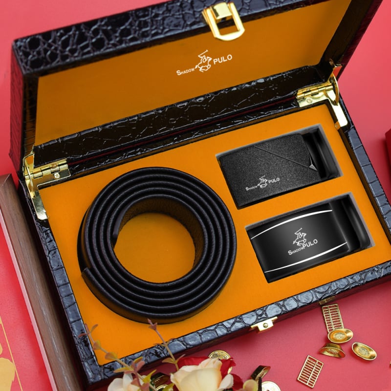 Paul Light Luxury ανδρική ζώνη με μοτίβο κροκοδειλου και αυτόματο κούμπωμα – κούμπωμα από κράμα, χειροποίητη, εθνο-εξωτικό στυλ