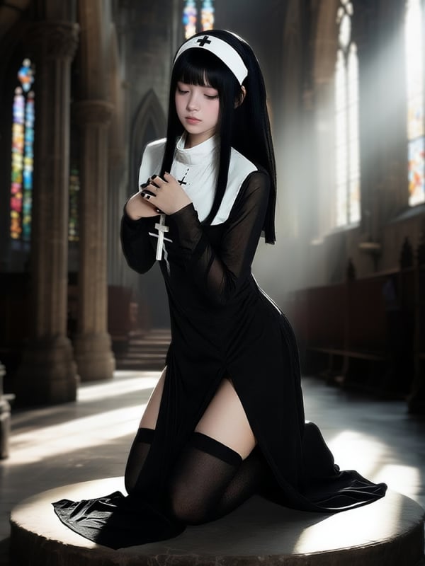 Halloween suaugusiųjų seksuali vienuolės cosplay kostiumas – moterims 18–24 metų, poliesteris, 70-80% sudėtis, ruduo 2025