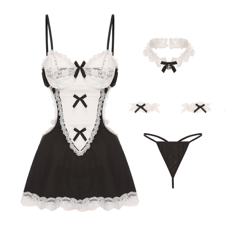 Костюм за игра на роли: униформа за прислужница, Milk Silk плат, полиестер 95–100%, пролет 2025