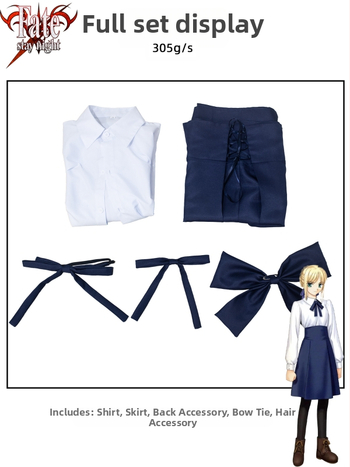 Cosplay kostiumas Saber iš Fate/stay night – japonų stiliaus kasdienė apranga, 2025 m. ruduo, poliesterio audinys, dramos ir anime/vaidmenų žaidimų cosplay