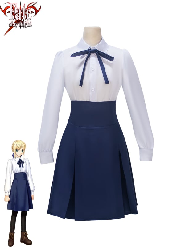 Cosplay kostiumas Saber iš Fate/stay night – japonų stiliaus kasdienė apranga, 2025 m. ruduo, poliesterio audinys, dramos ir anime/vaidmenų žaidimų cosplay