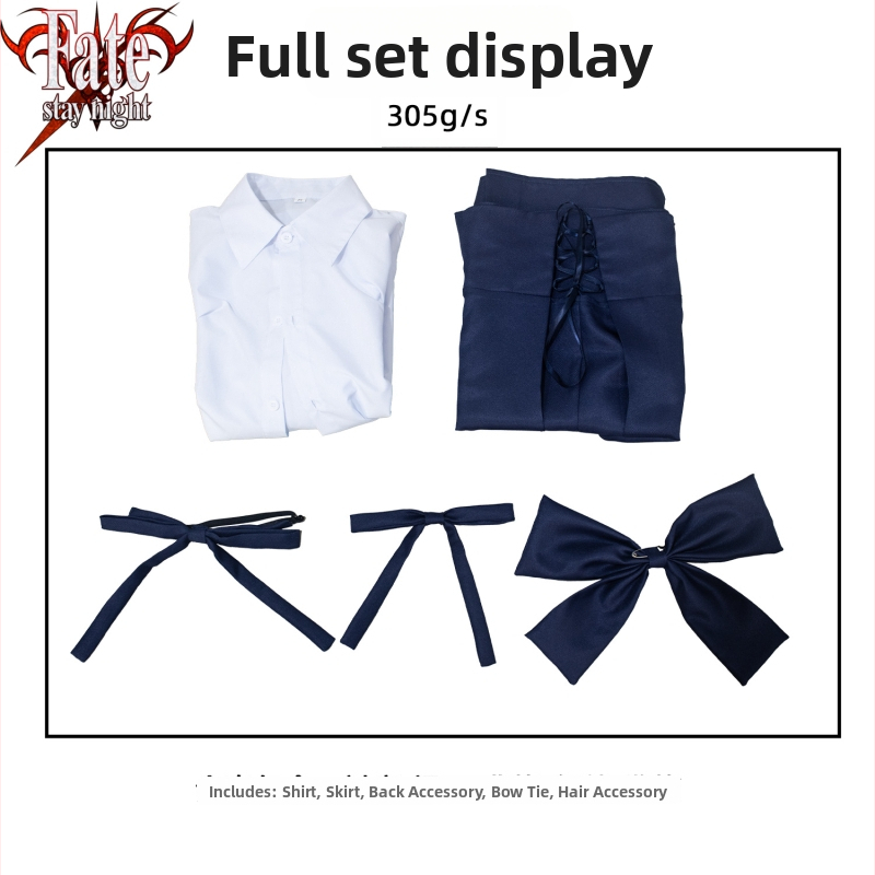 Cosplay kostiumas Saber iš Fate/stay night – japonų stiliaus kasdienė apranga, 2025 m. ruduo, poliesterio audinys, dramos ir anime/vaidmenų žaidimų cosplay