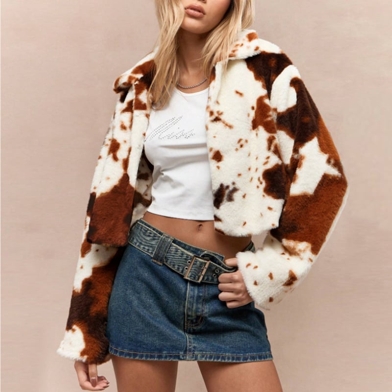 Nazada fleece kardiganas su spausdinta, 95% poliesteris, elastanas <30%, žiema 2025