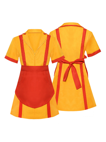 Cosplay tarnaitės kostiumas barui ir greitam maistui – poliesteris, 2025 m. ruduo, prekės ženklas Comic Friends, gatvės stilius